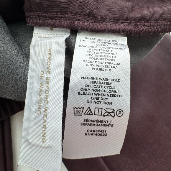 Loft Faux Leather Cropped Pull On Pants Size Petite Small - Picture 8 of 10